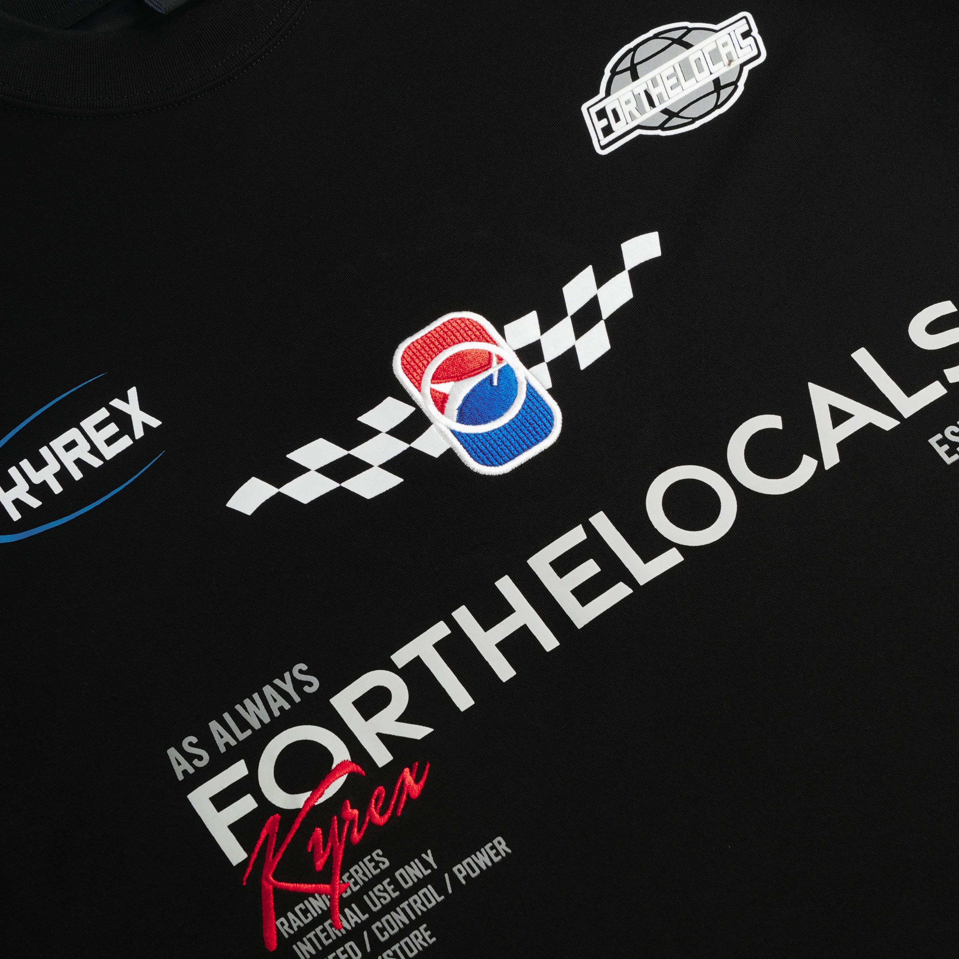Double Sleeve Racing Division T-shirt - Black