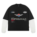 Double Sleeve Racing Division T-shirt - Black