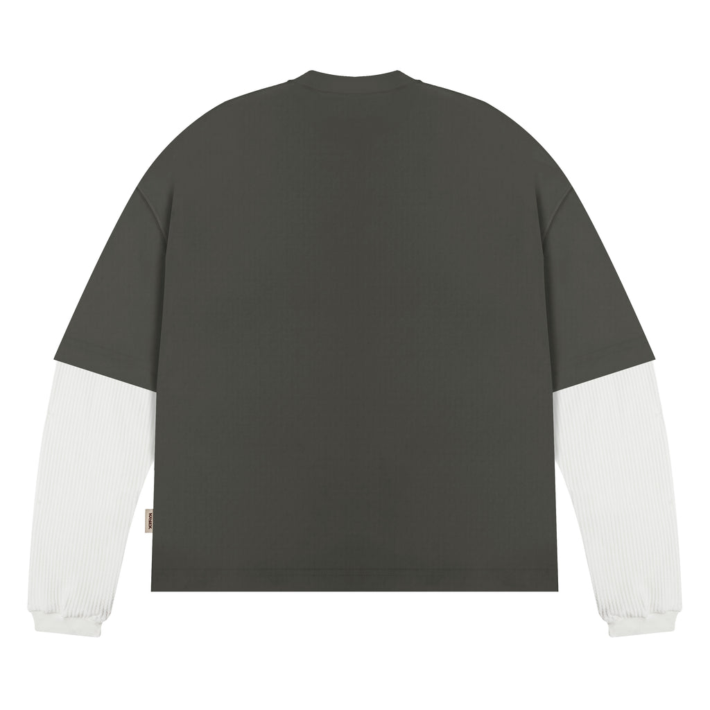 Double Sleeve Racing Division T-shirt - Grey
