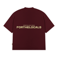Essential Daily Wear T-shirt Maroon/Cream