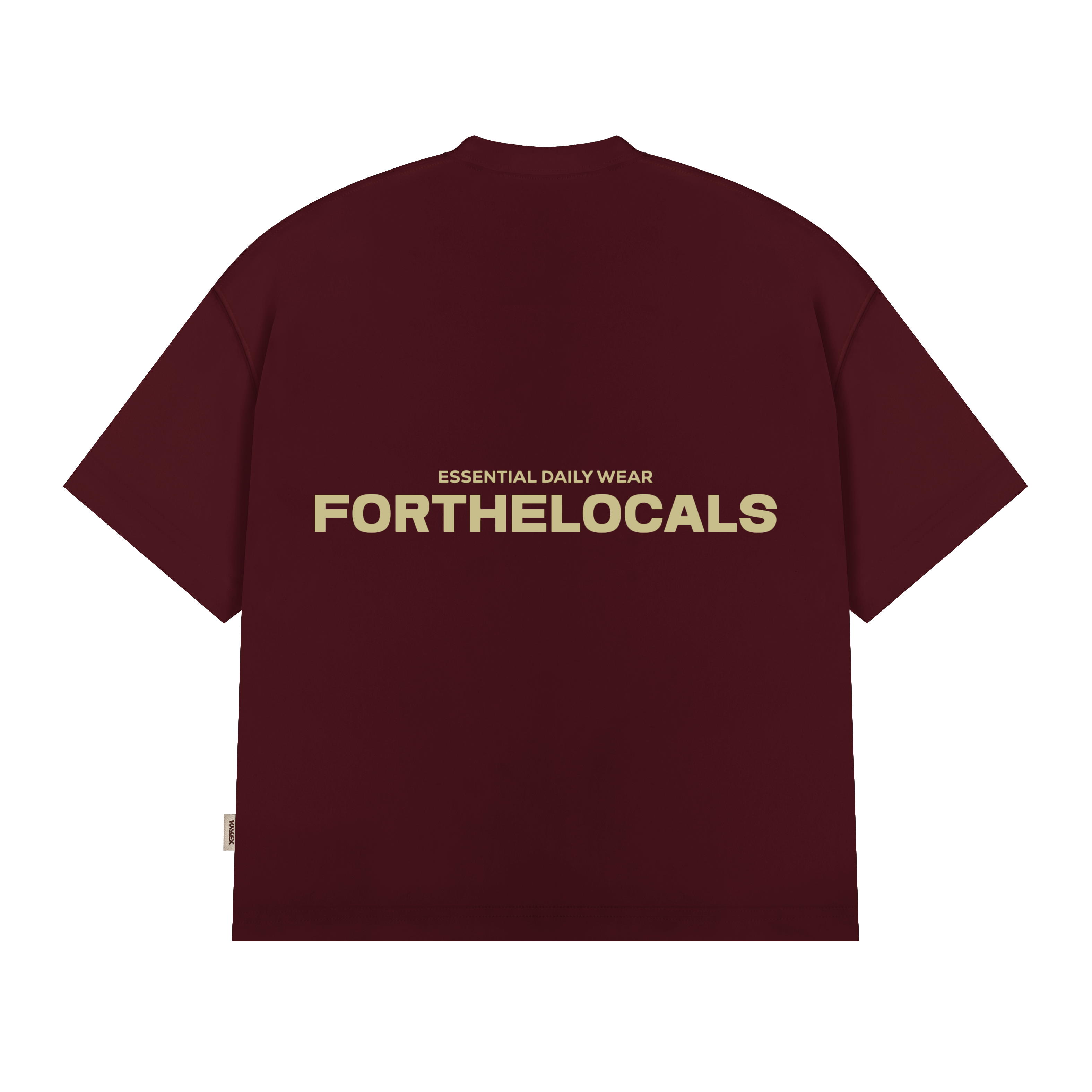 Essential Daily Wear T-shirt Maroon/Cream