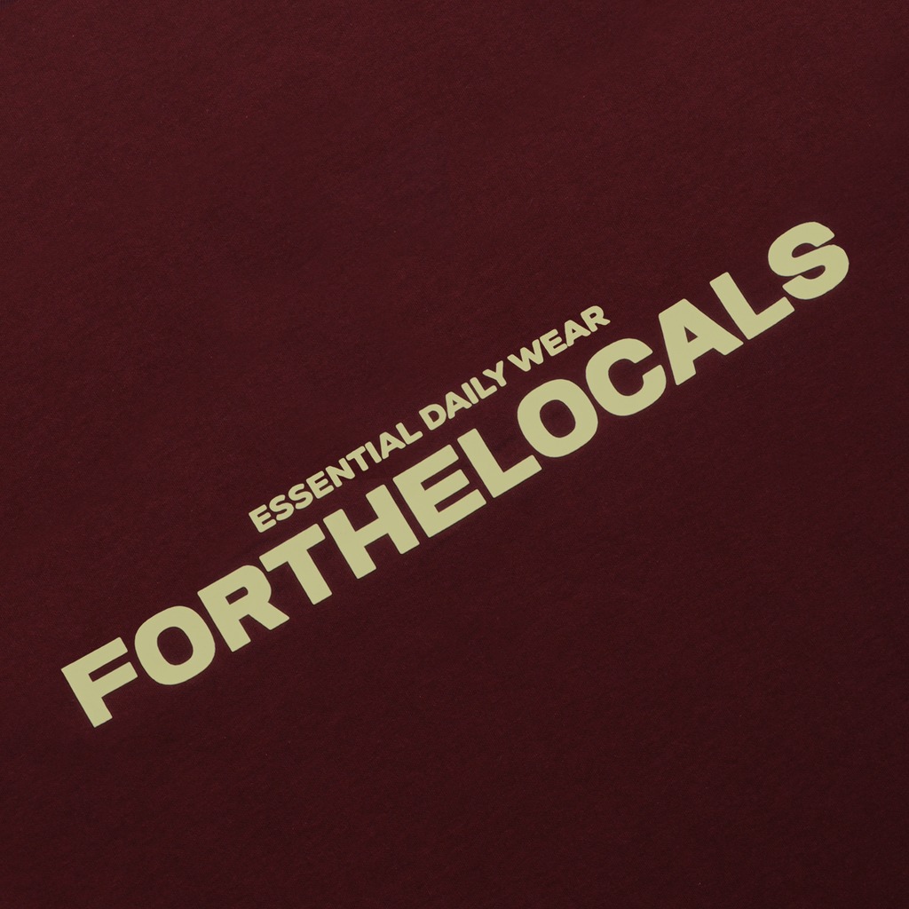 Essential Daily Wear T-shirt Maroon/Cream