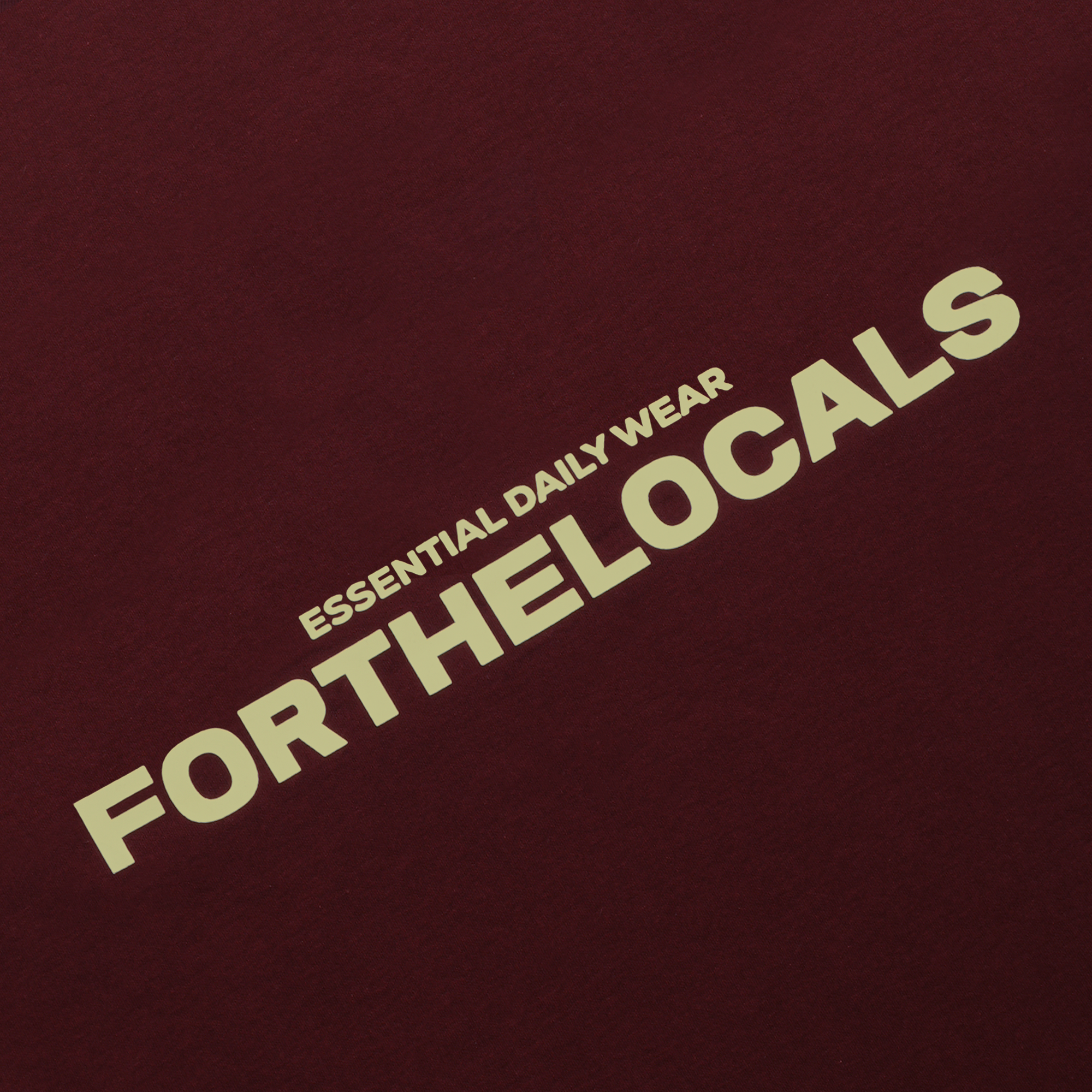 Essential Daily Wear T-shirt Maroon/Cream