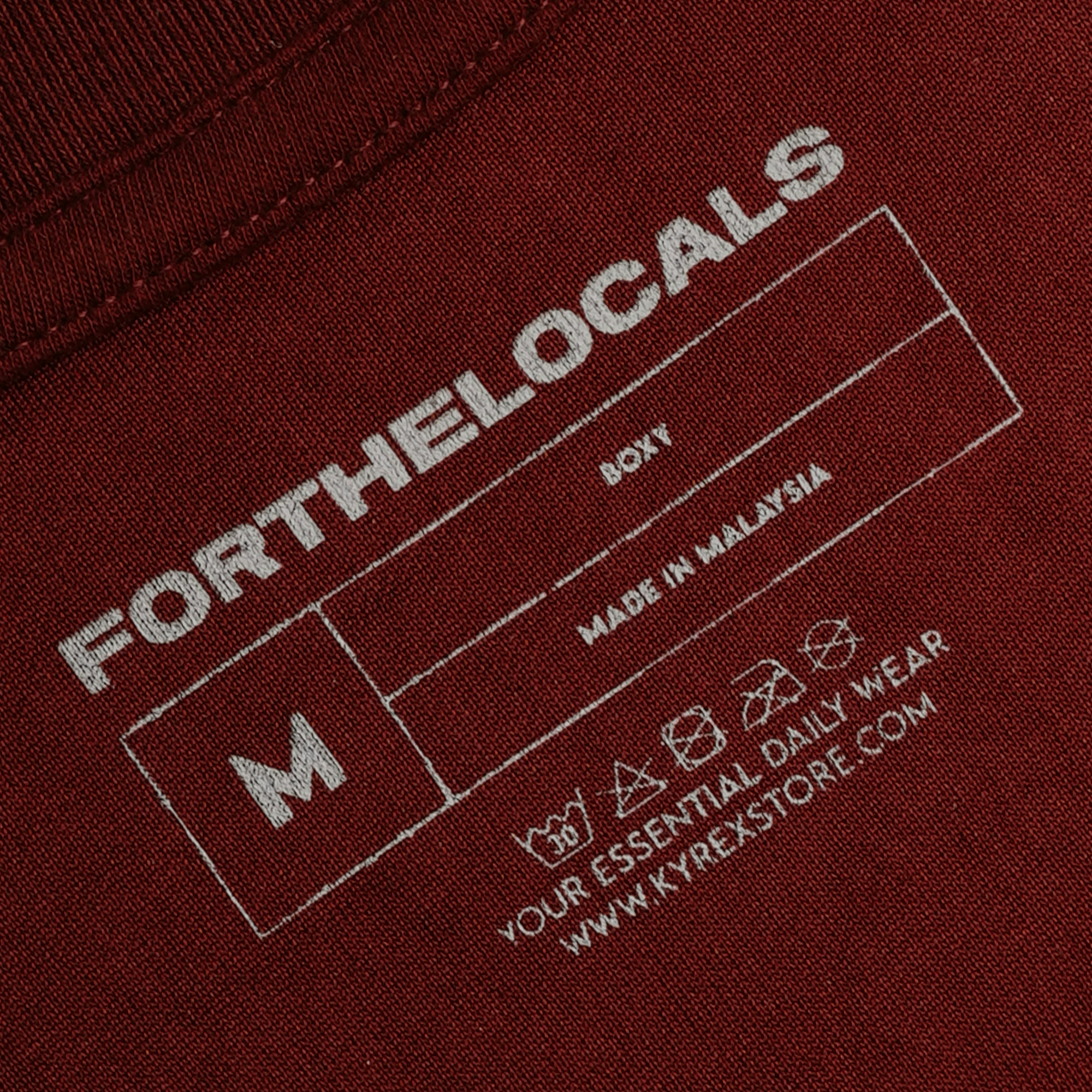 Essential Daily Wear T-shirt Maroon/Cream
