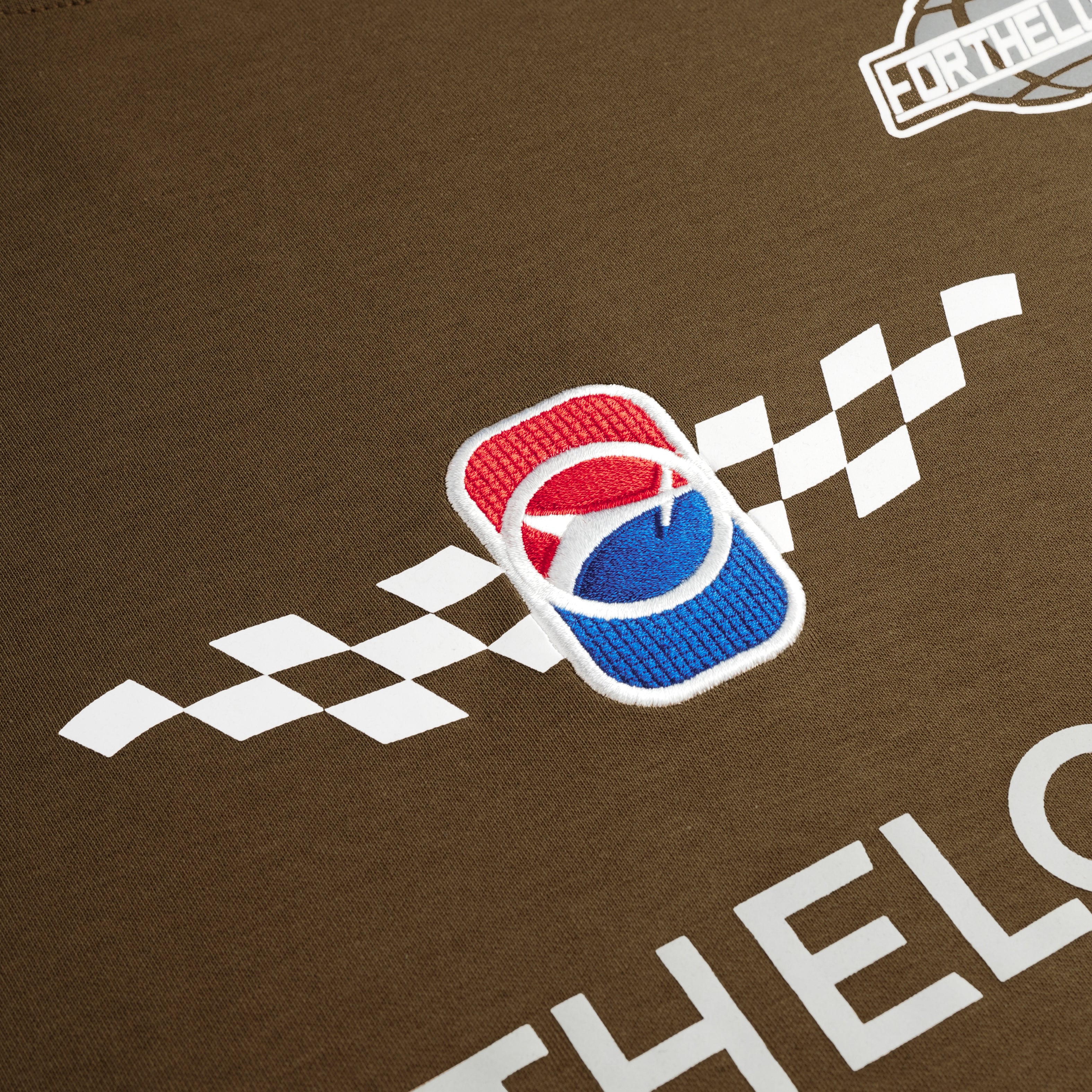 Double Sleeve Racing Division T-shirt - Brown