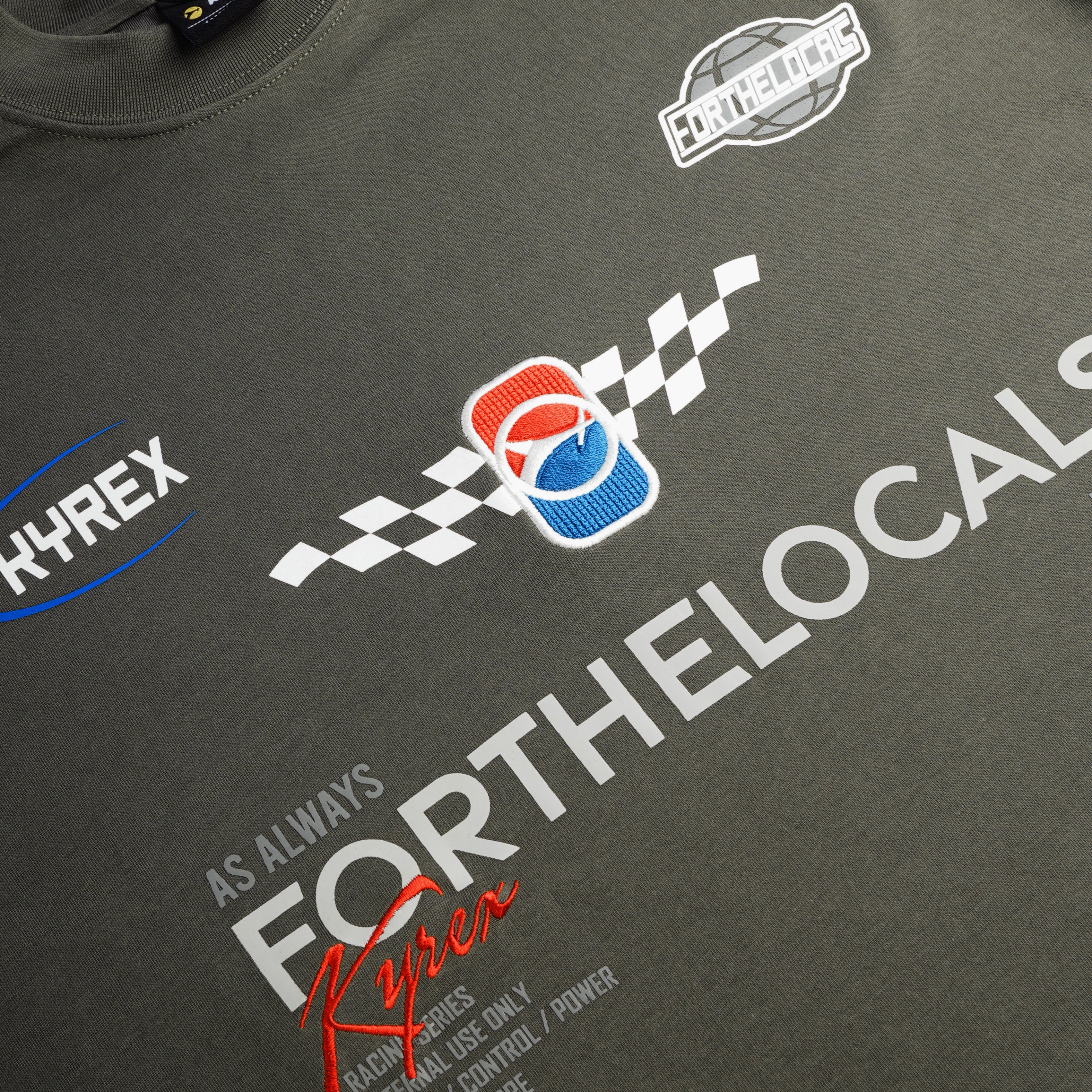 Double Sleeve Racing Division T-shirt - Grey