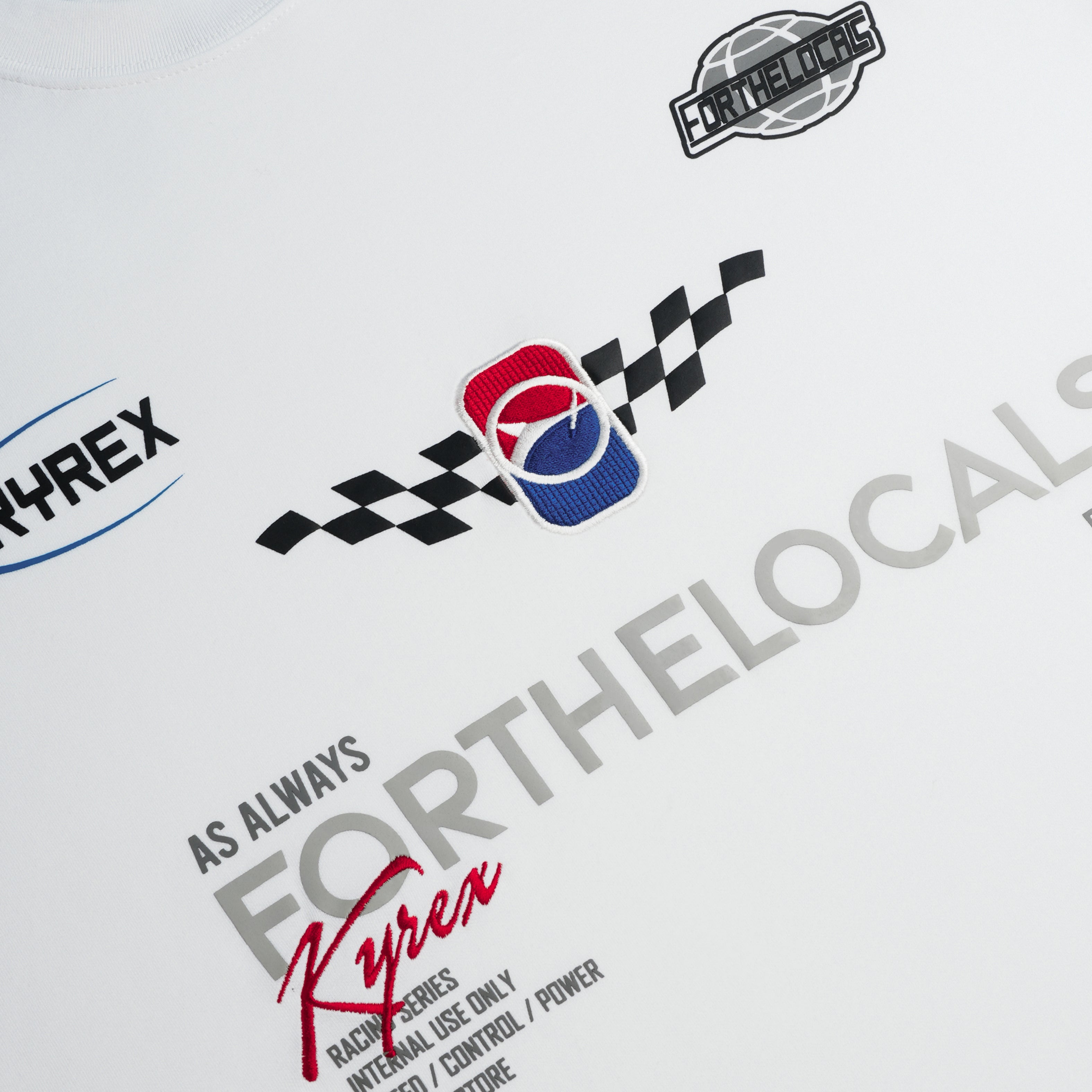 Double Sleeve Racing Division T-shirt - White