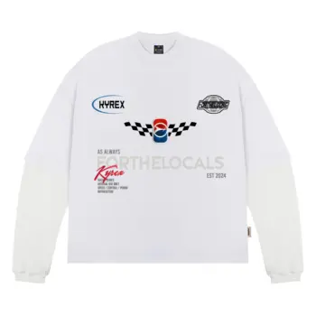 Double Sleeve Racing Division T-shirt - White