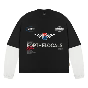 Double Sleeve Racing Division T-shirt - Black