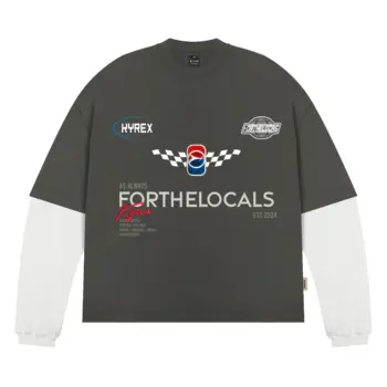 Double Sleeve Racing Division T-shirt - Grey