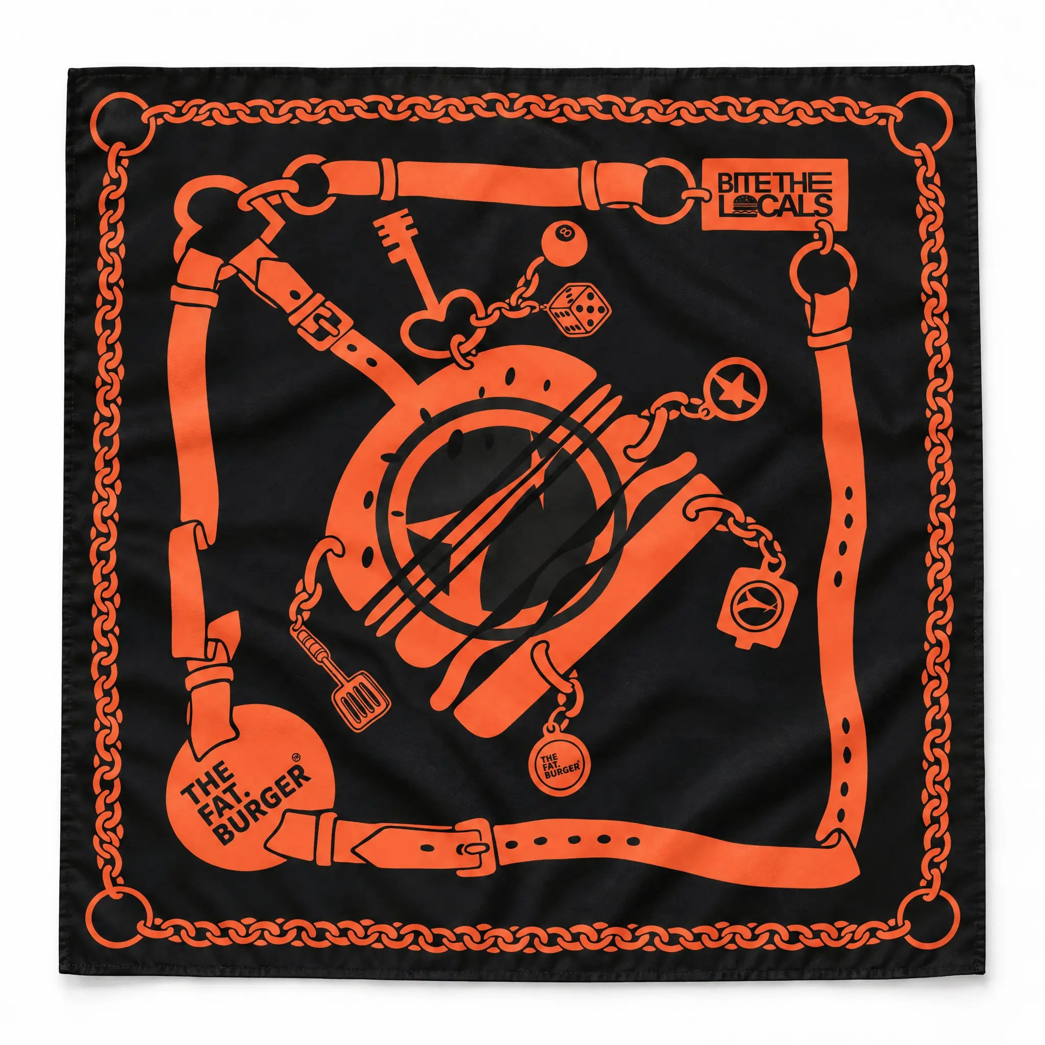 Kyrex x TheFatBurger Bandana front Kyrex x TheFatBurger Bandana front
