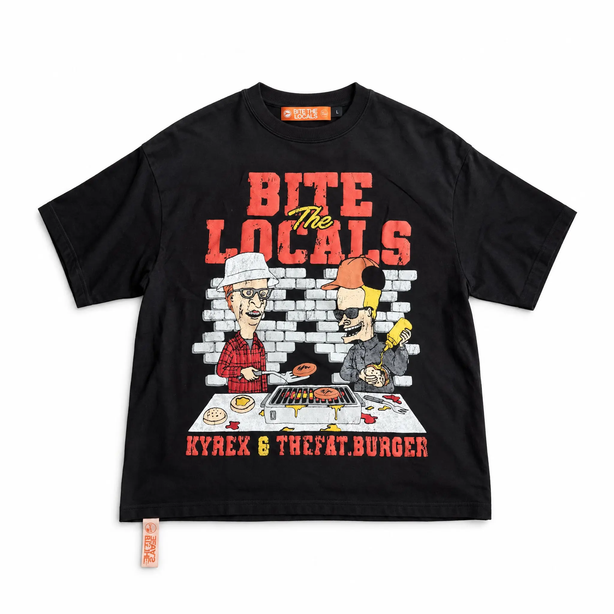 Kyrex x TheFatBurger Black T-shirt front Kyrex x TheFatBurger Black T-shirt front